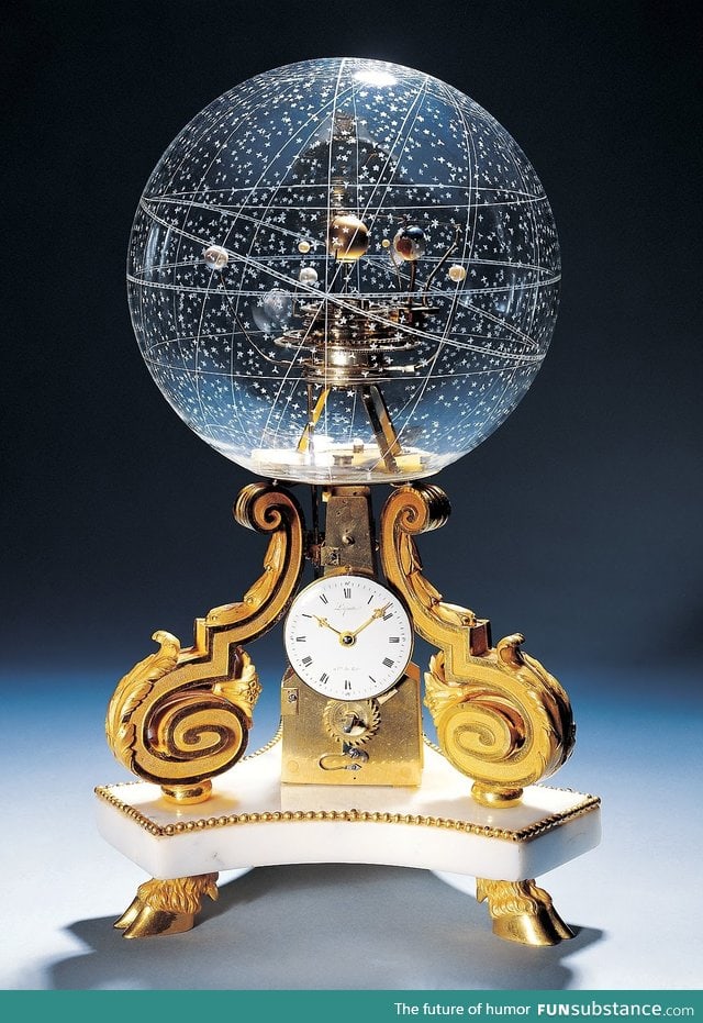 The planetarium clock made in 1770 in Paris