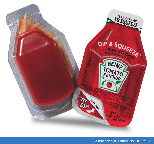 It's 2015, these ketchup sachets should be everywhere by now