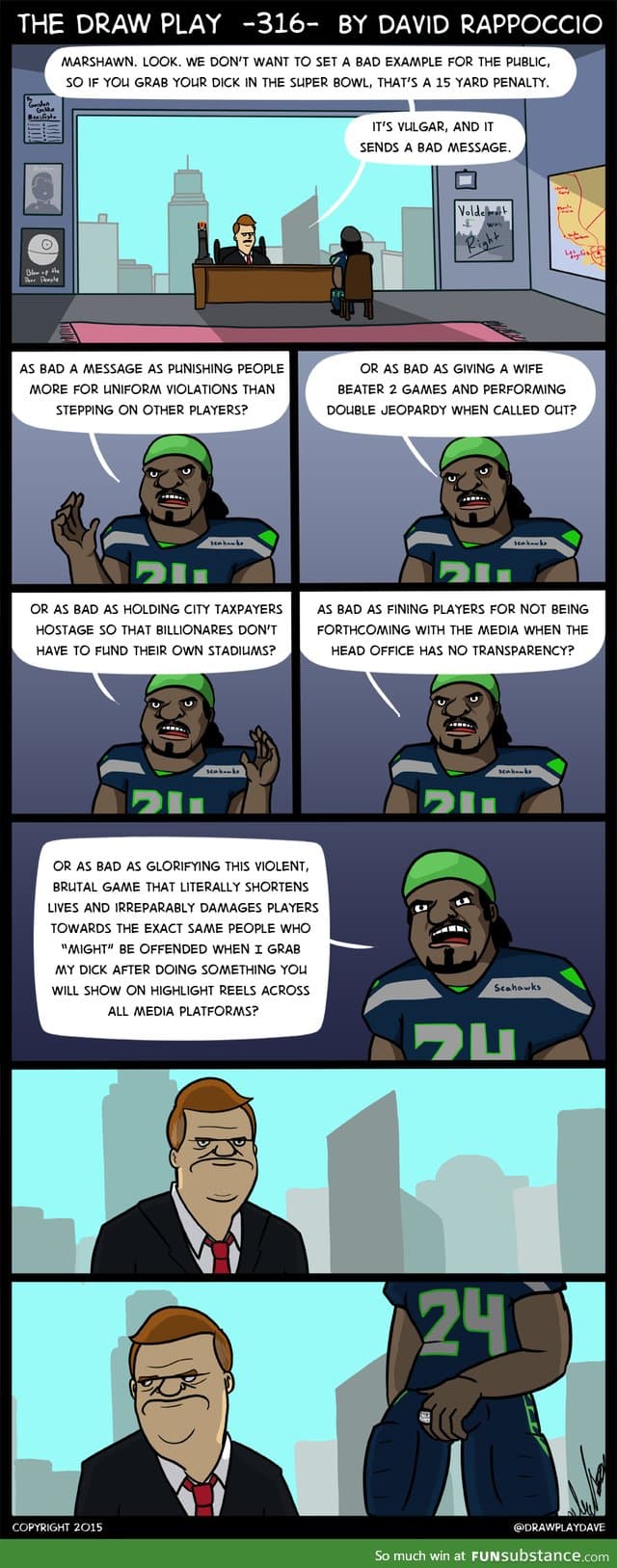 Marshawn vs the NFL.