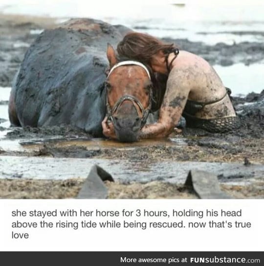 Her horse needed her