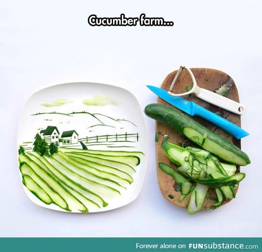 I love cucumber art