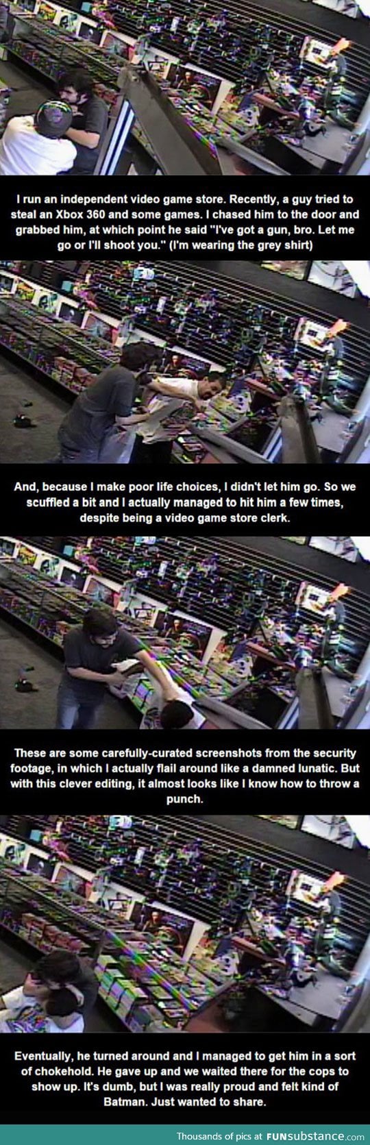 Owner of video game store fights off thief