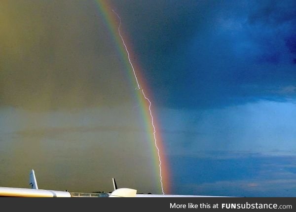 When lightning meets a rainbow