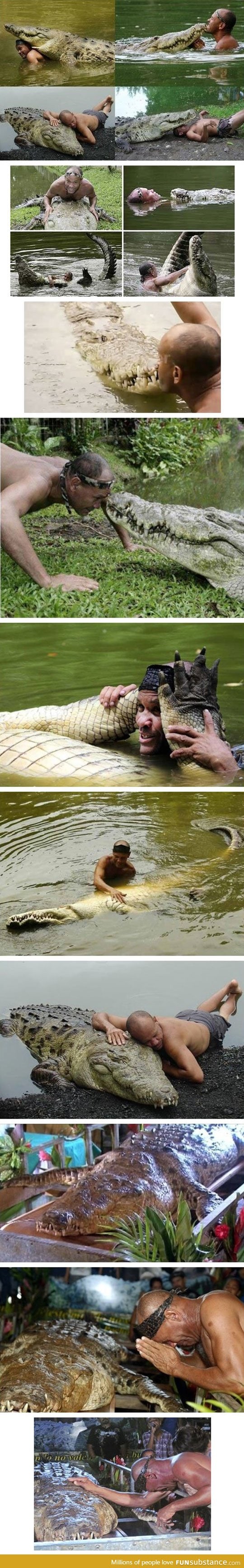 Poncho, the friendly crocodile