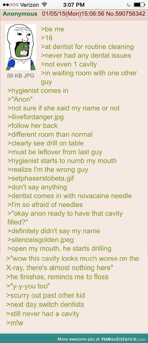 Anon goes to the dentist