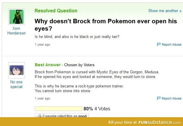 Brock and his eye problems