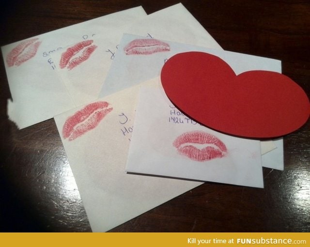 In Holland you can send cards for free on Valentine's Day by leaving a kiss