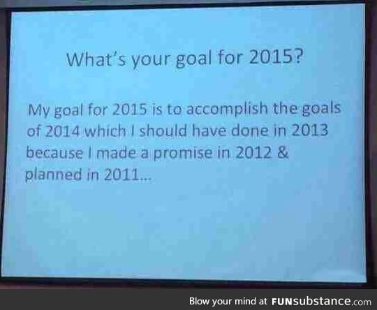 Goal for the new year