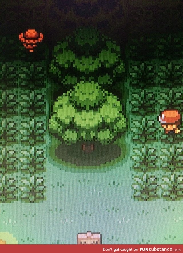 Is it just me or do the trees from Pokemon look like angry men flexing