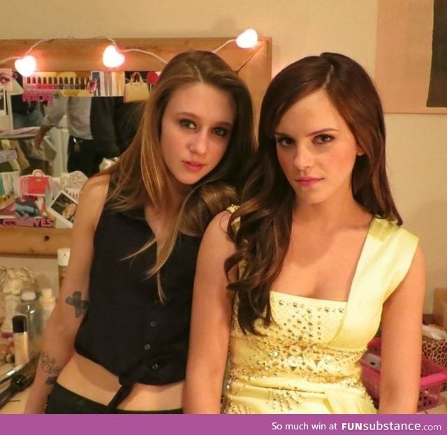 Taissa Farmiga and Emma Watson in one picture. If that is heaven, hold