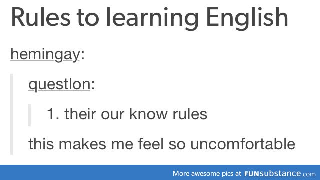 Rules to learning English