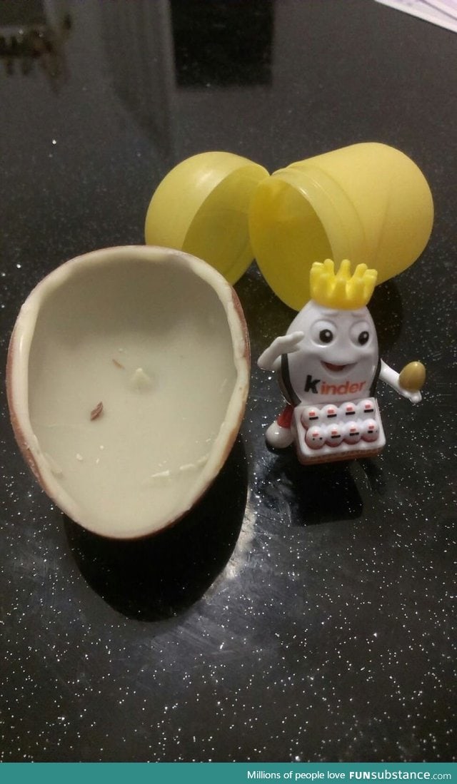 In a Kinder surprise egg it's a Kinder surprise egg selling Kinder eggs