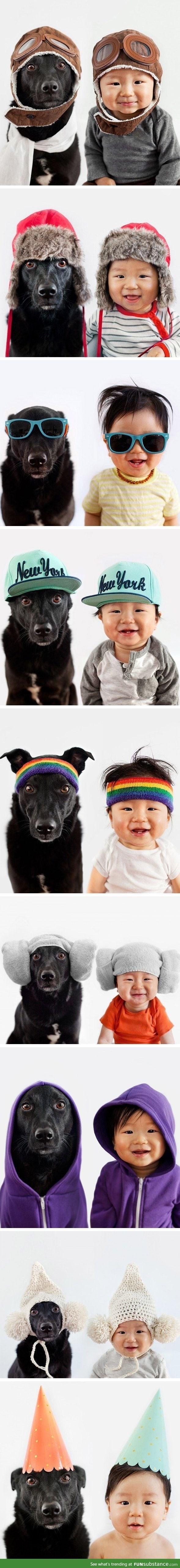 Baby and dog