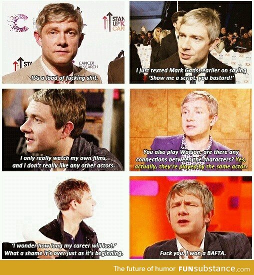 He's got Sherlock's personality in real life