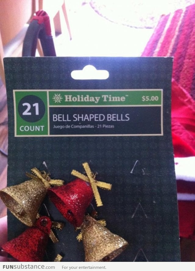 These bells will fit our Xmas tree shaped Xmas tree