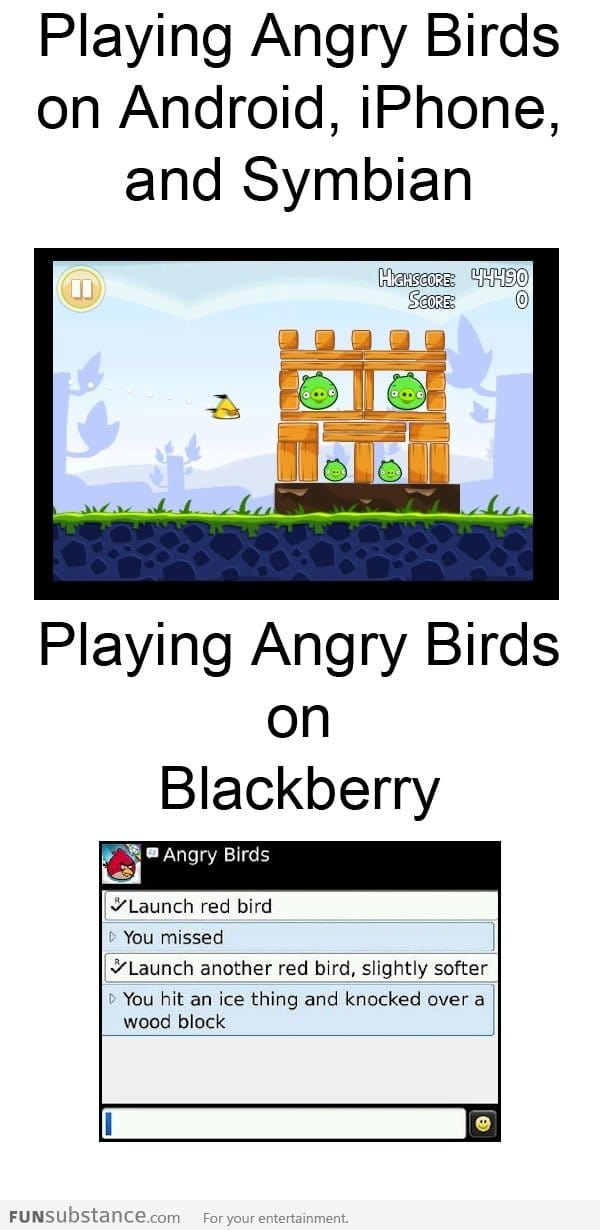 Angry birds on different OS