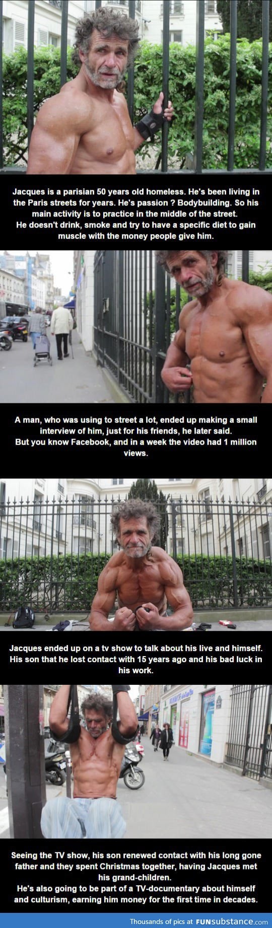 Homeless bodybuilder