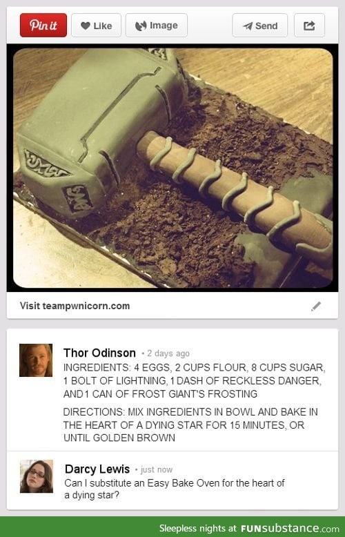 How to Bake a Mjölnir Cake