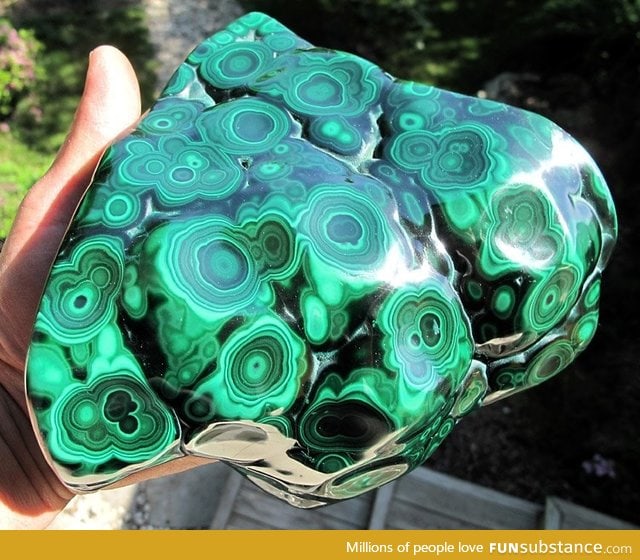 A malachite rock