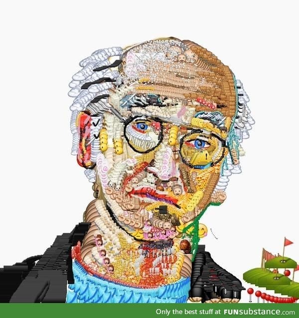 Artwork completely made of emojis