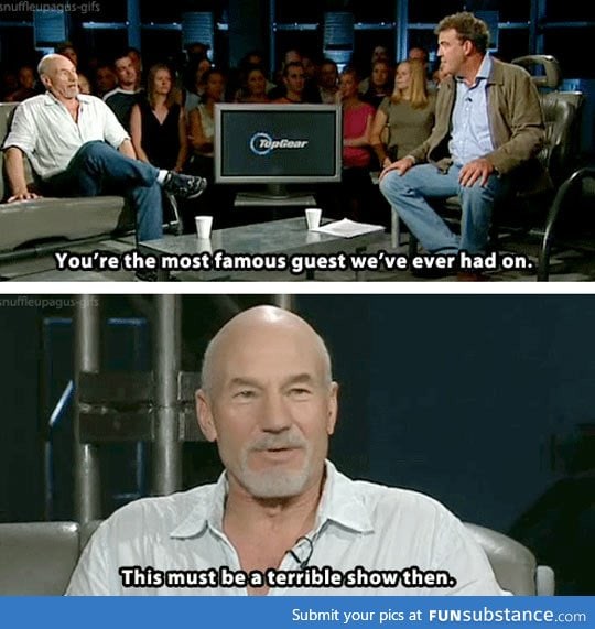 Patrick stewart keeps it real