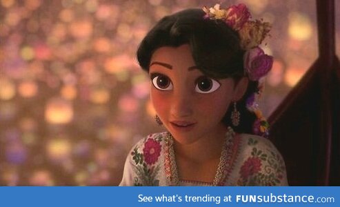 Rapunzel reimagined as a latina princess