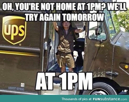 Scumbag UPS driver