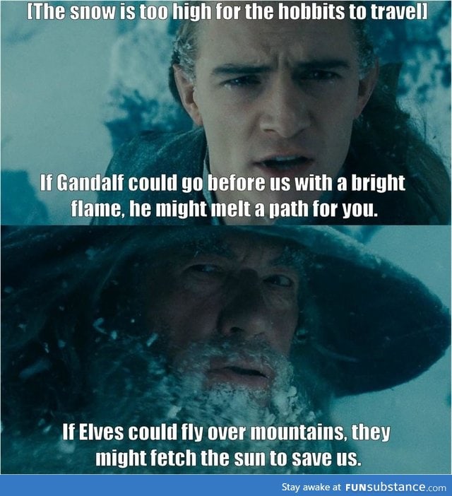 Book Gandalf was a sarcastic smartass