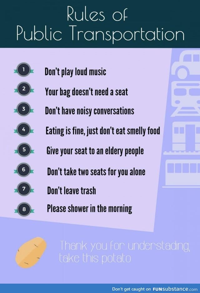 Rules to live by on public transport