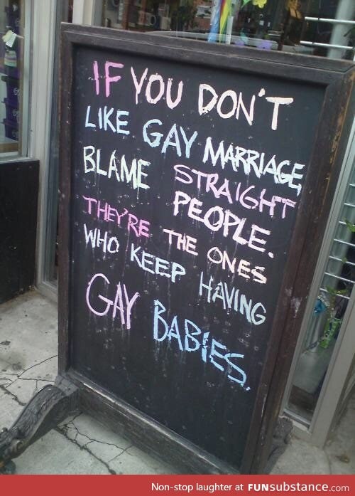 Blame straight people