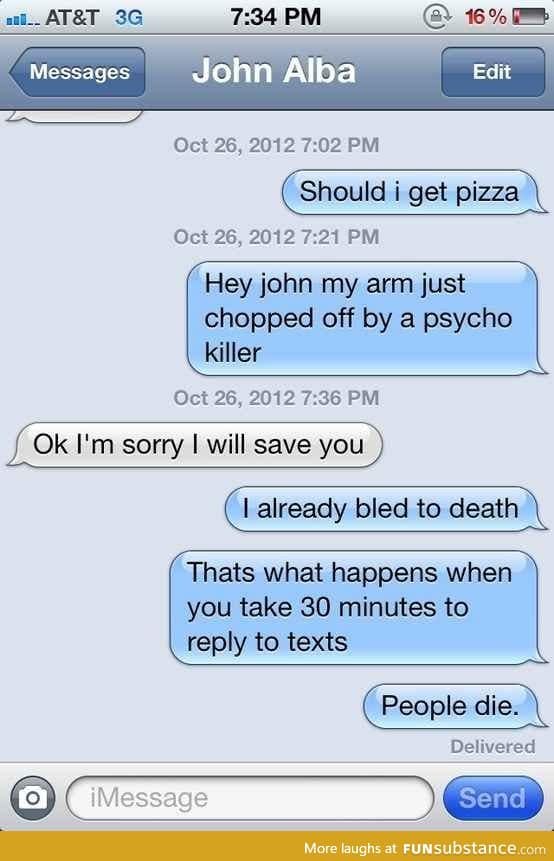 Dammit John answer me I died