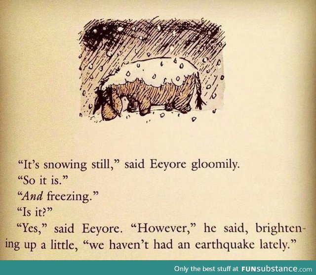 At least Eeyore has that going for him