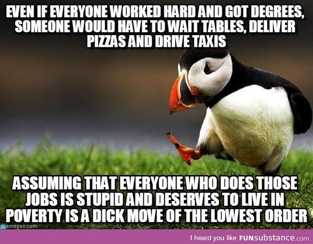 Another not-popular-enough opinion/unpopular economic opinion puffin