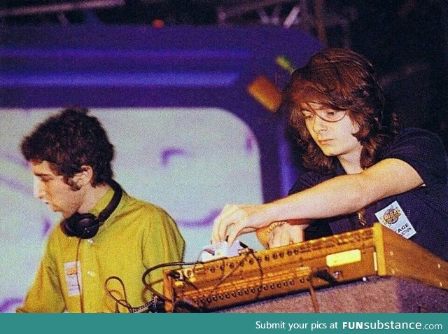 A helmetless Daft Punk, circa 90s