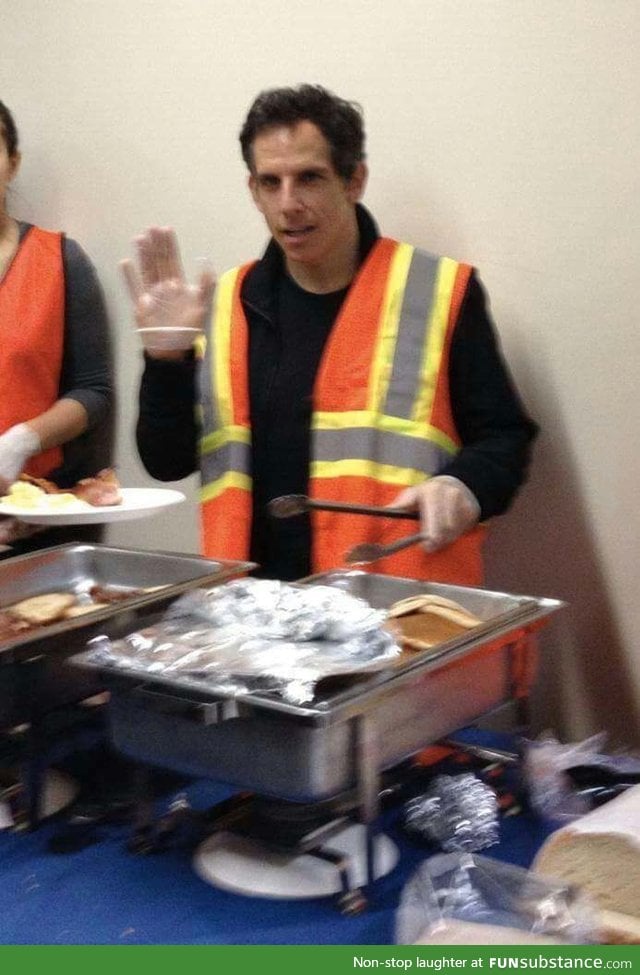 Ben stiller feeding homeless people