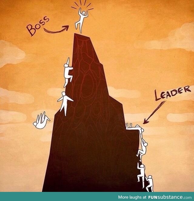 The difference between a leader and a boss