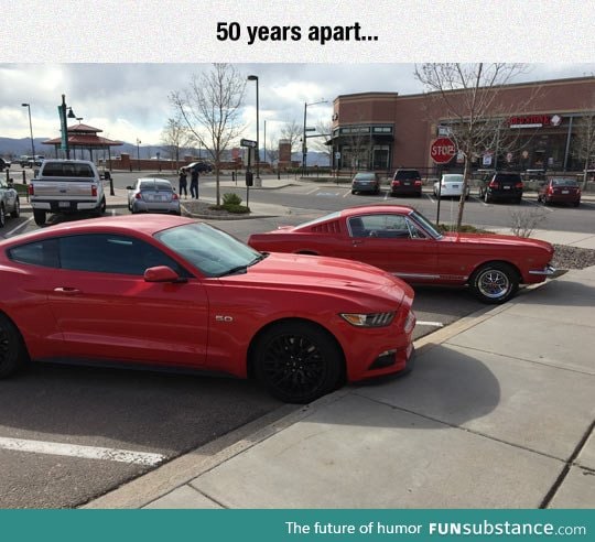 Mustang, then and now