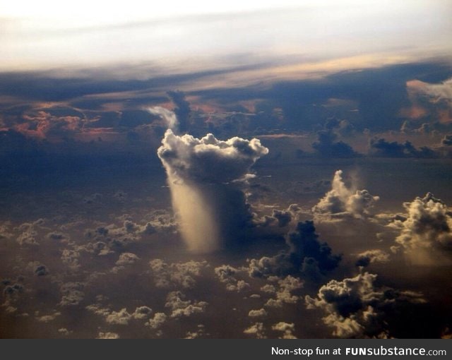 NASA tweeted this photo of a rain cloud