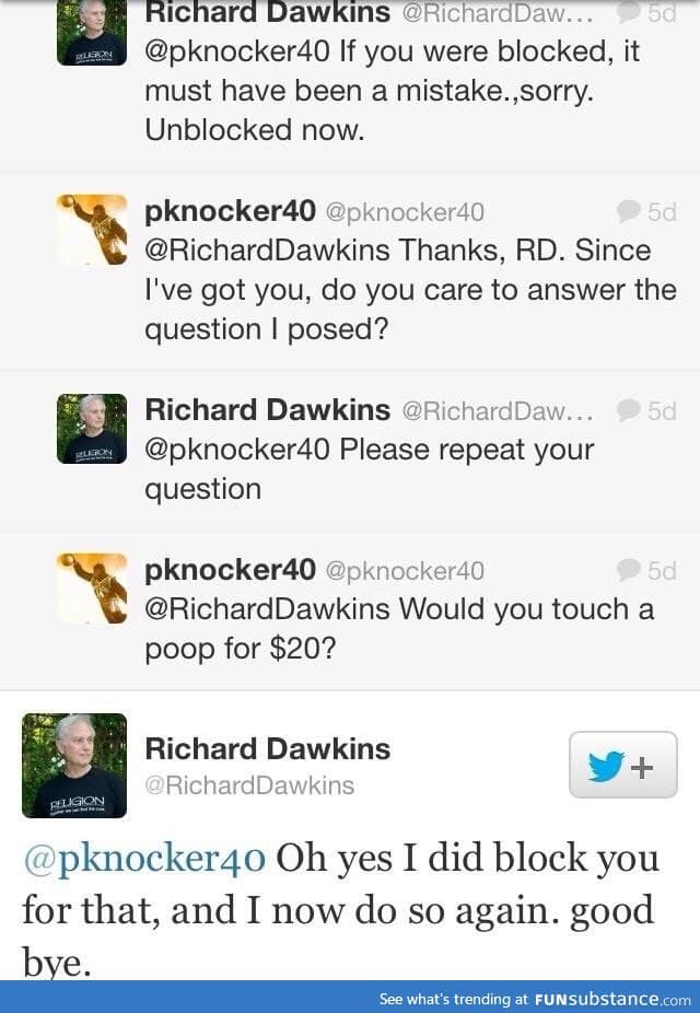 Richard Dawkins got trolled