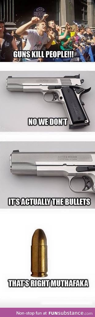 Guns don't kill people