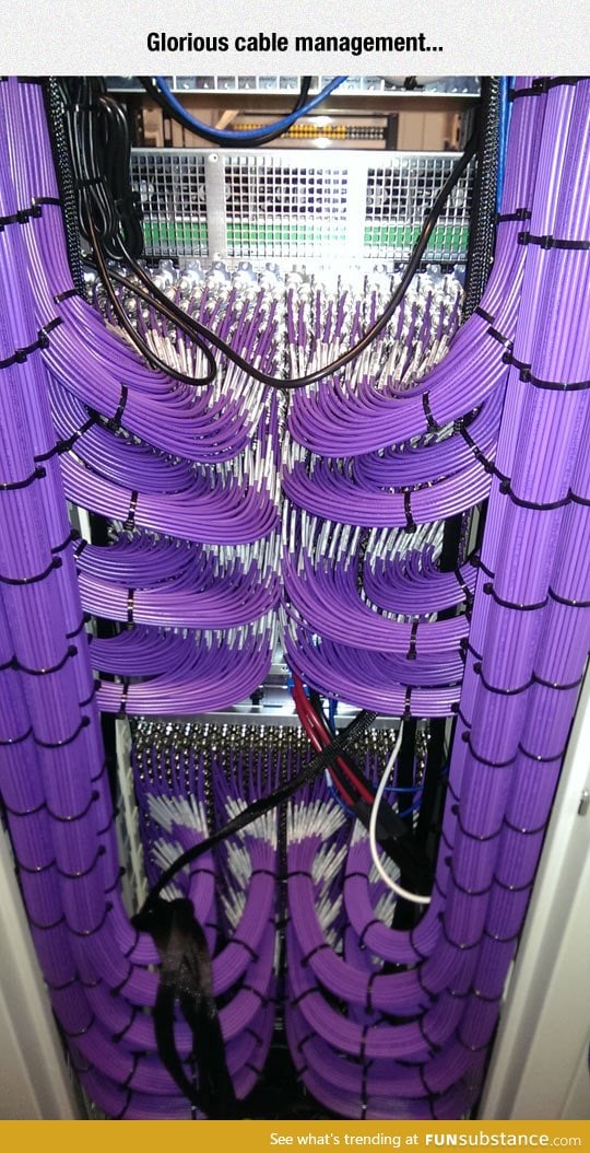 Strangely satisfying cable management