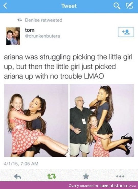 Ariana was struggling