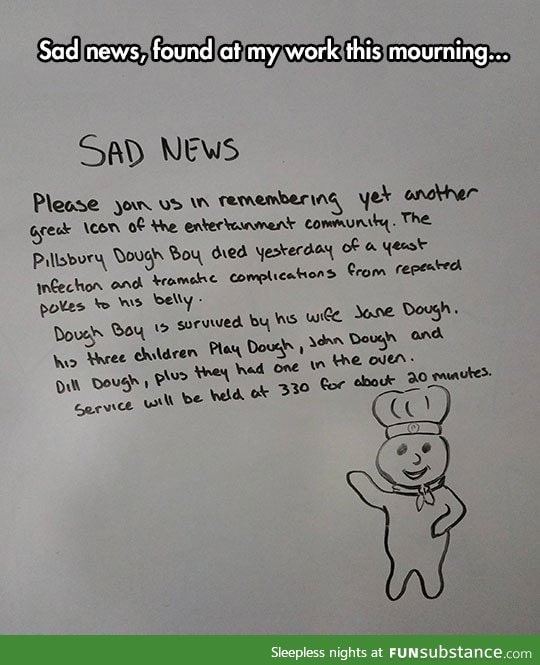 We'll Miss You, Doughboy