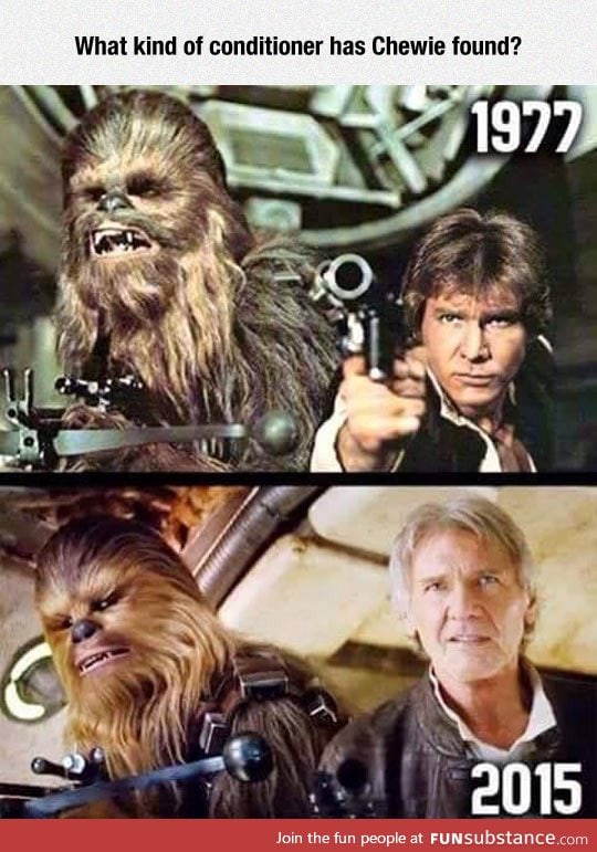 Han solo and chewie, then and now