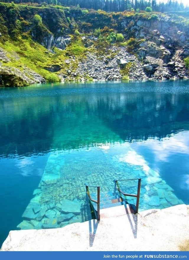 Sunken walkway in Ireland