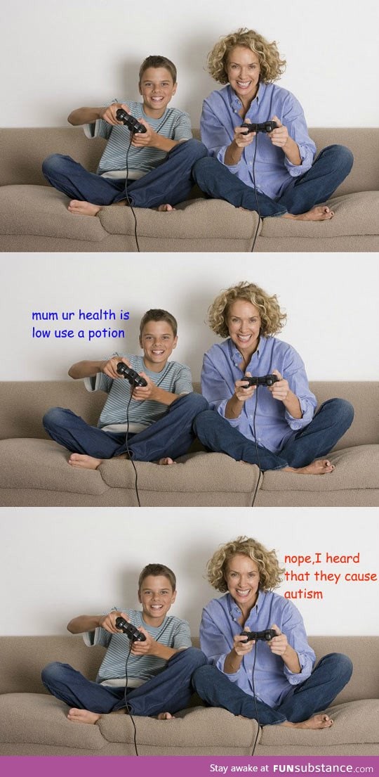 Gaming with mom