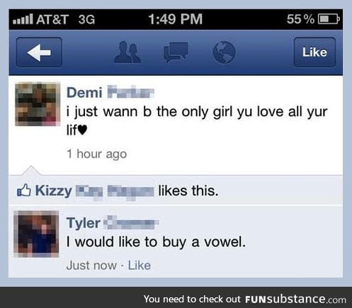 Grammar in Facebook