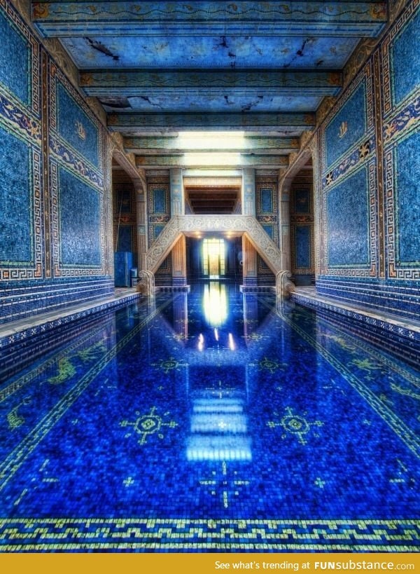 The Azure Blue Indoor Pool at Hearst Castle