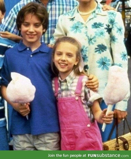 Elijah Wood and Scarlett Johansson on a play date