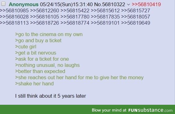 Anon buys a movie ticket